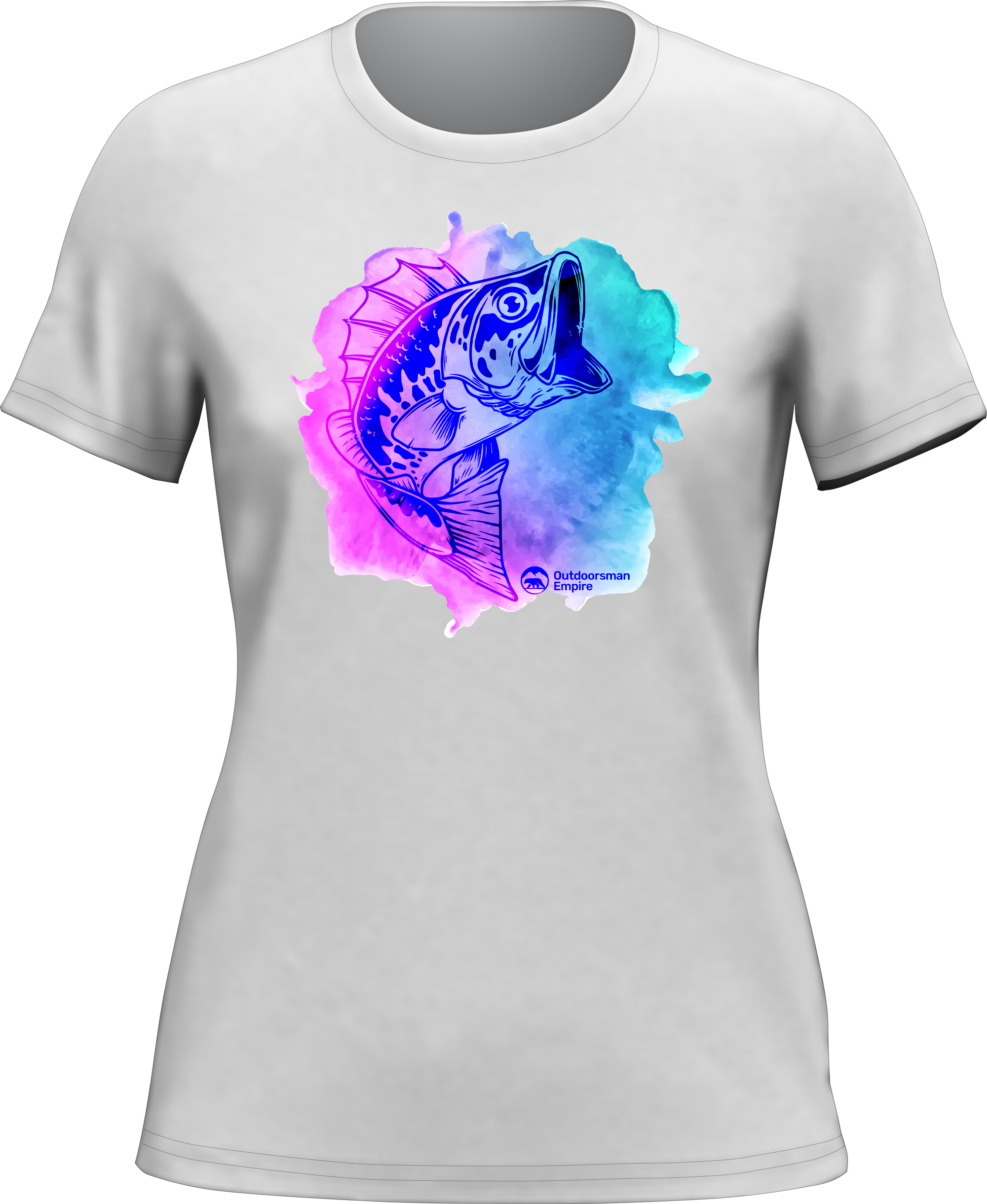 Watercolor Fishing T-Shirt for Women