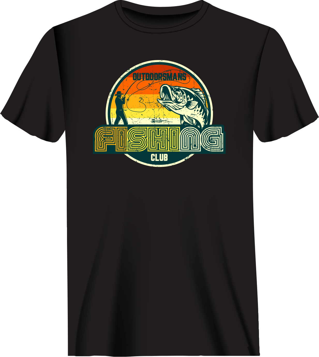 T-shirt 80 hommes du Outdoorsman Fishing Club
