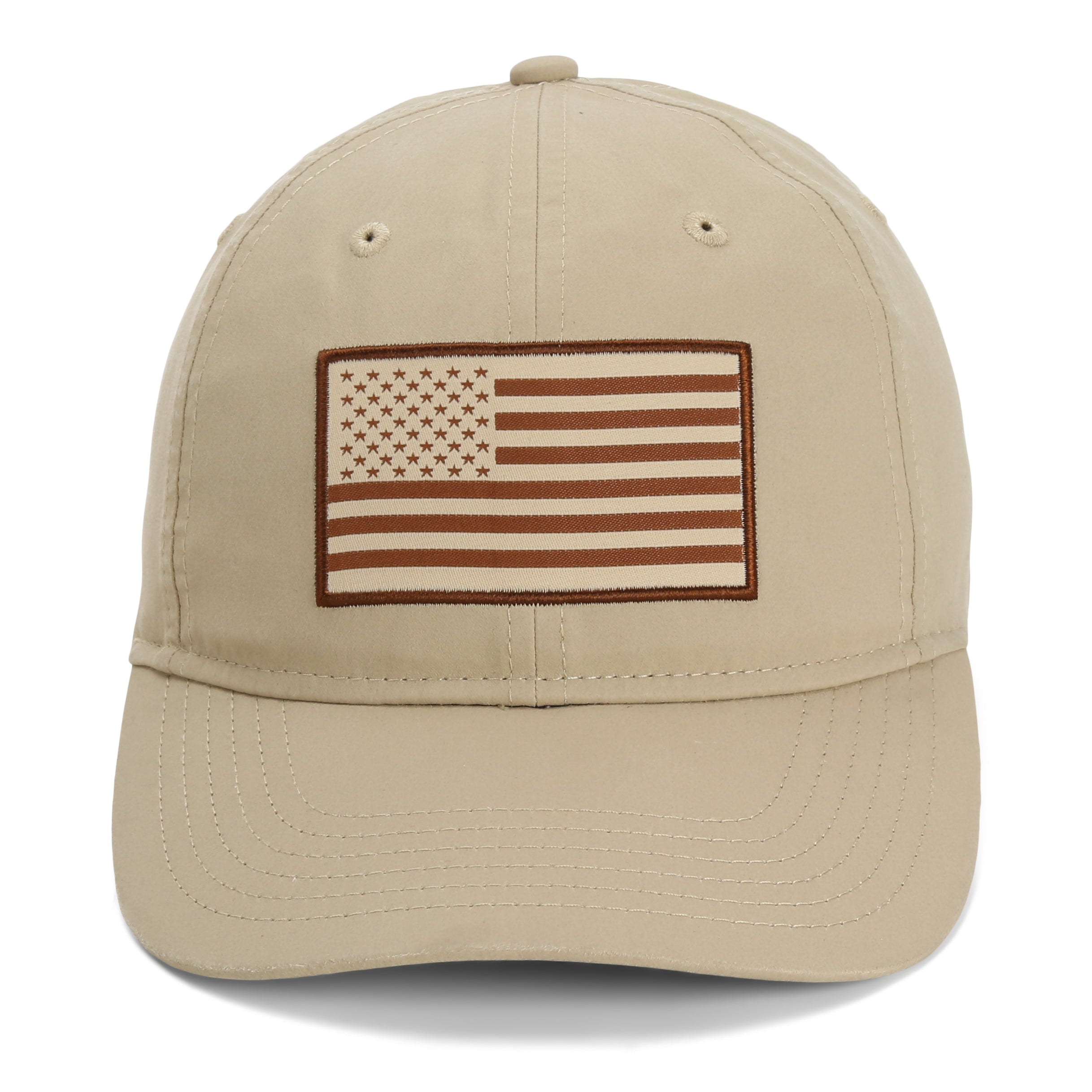 Gorra para papá con bandera estadounidense de tela encerada.