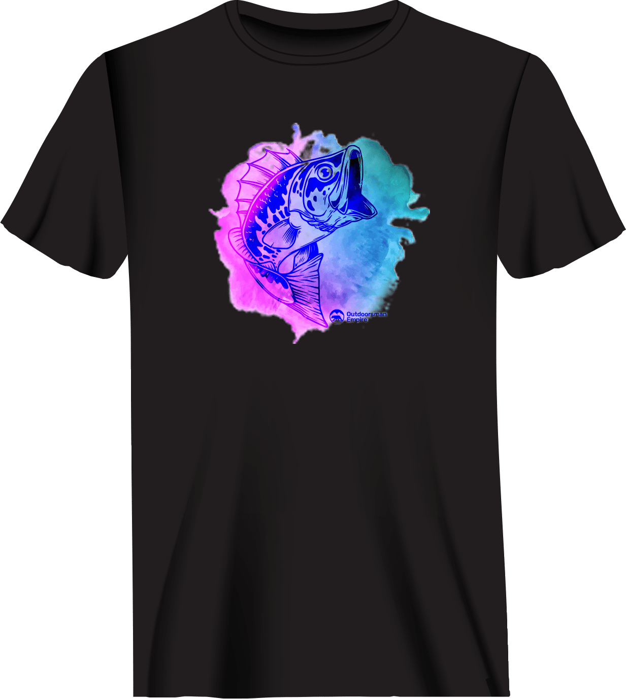 T-shirt homme pêcheur aquarelle