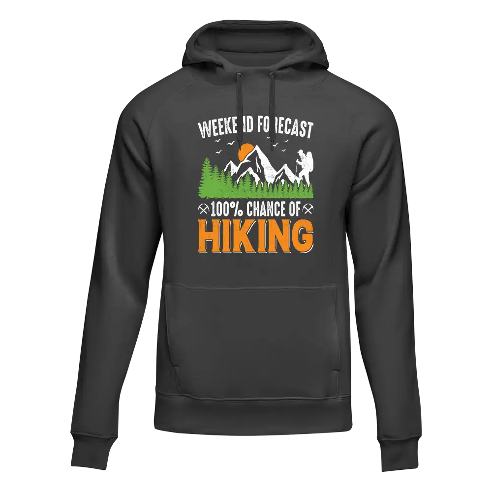 Sweat à capuche unisexe 100 % randonnée avec prévisions du week-end