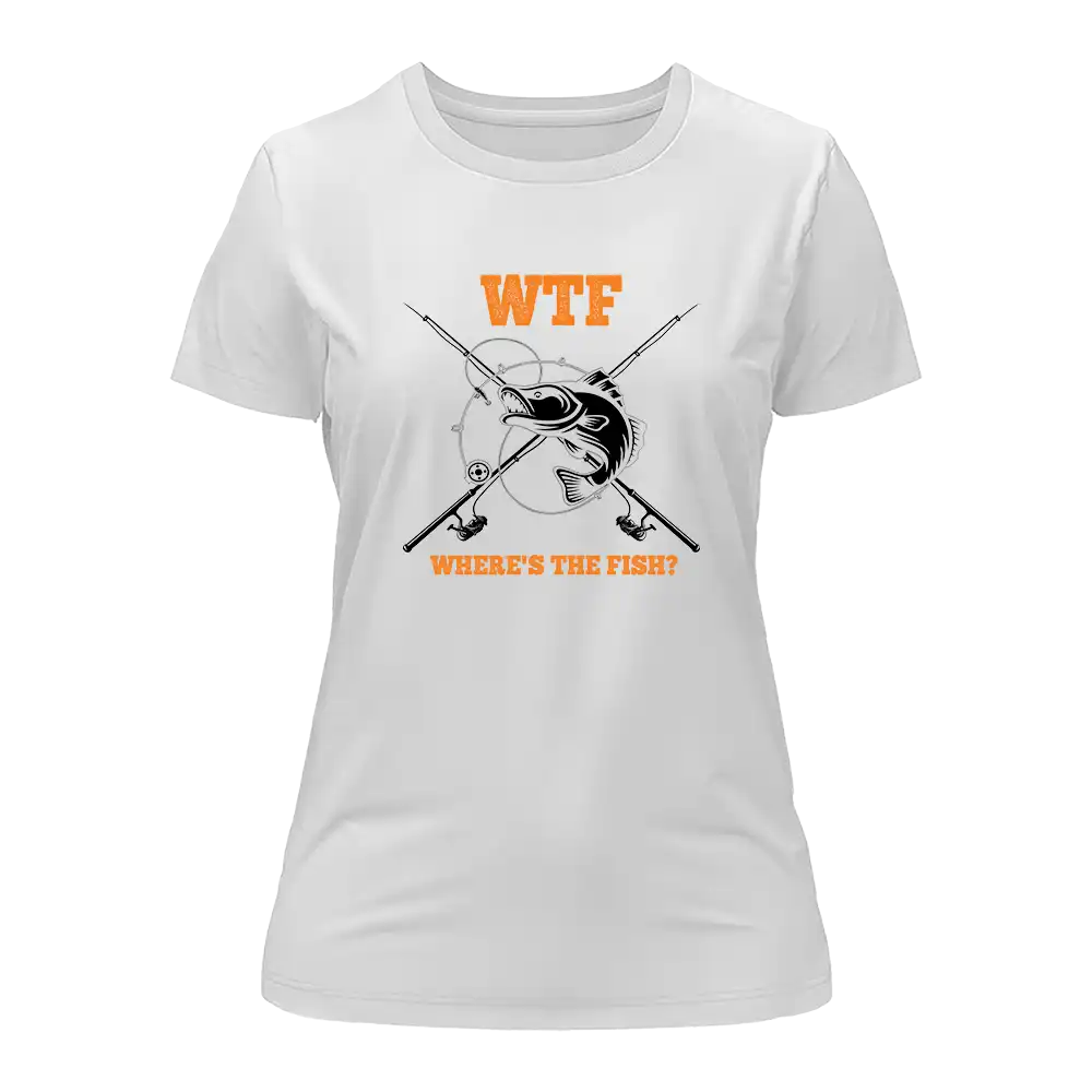 Camiseta WTF ¿Dónde está el pez? para mujer