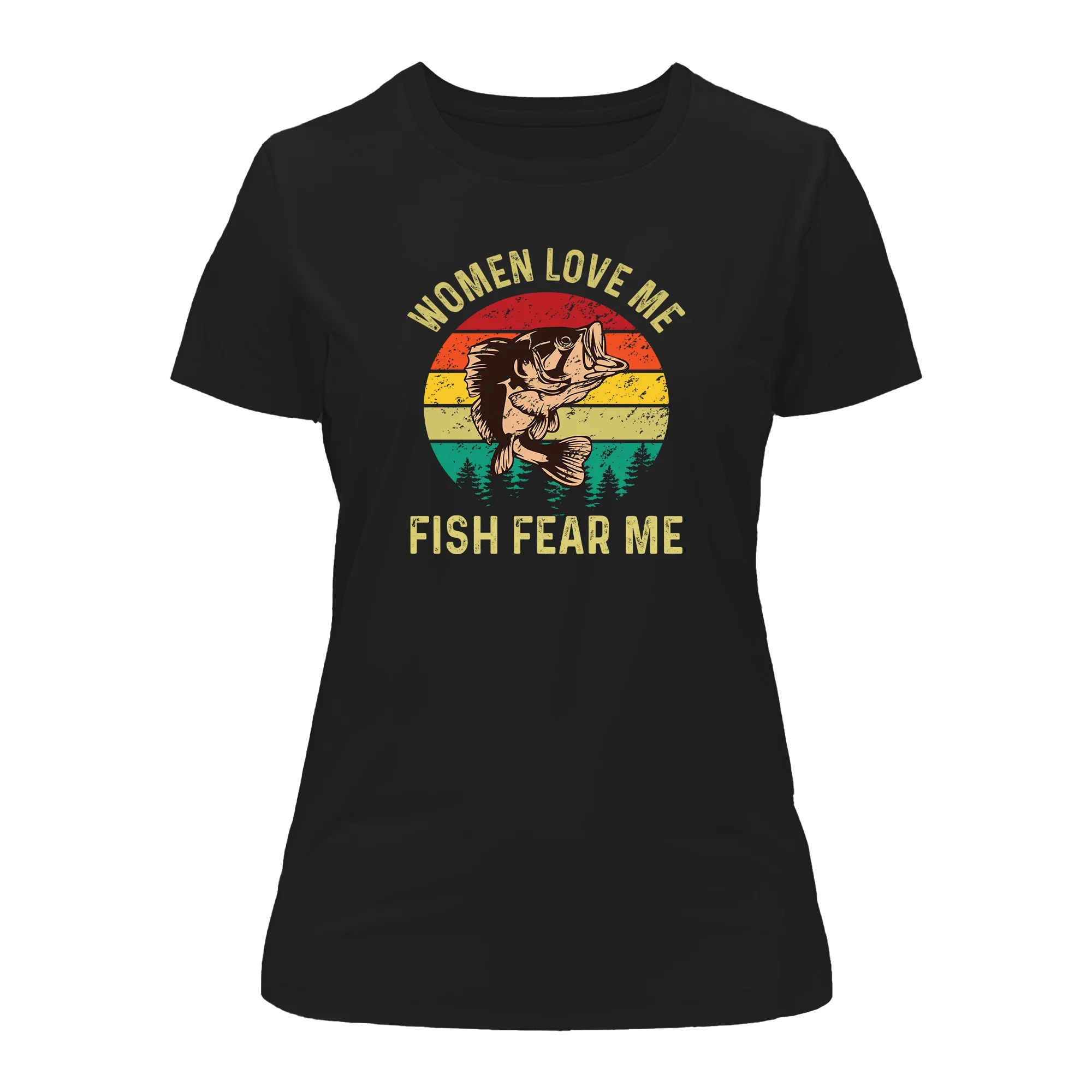 T-shirt « Les femmes m'aiment, les poissons me détestent » pour femmes