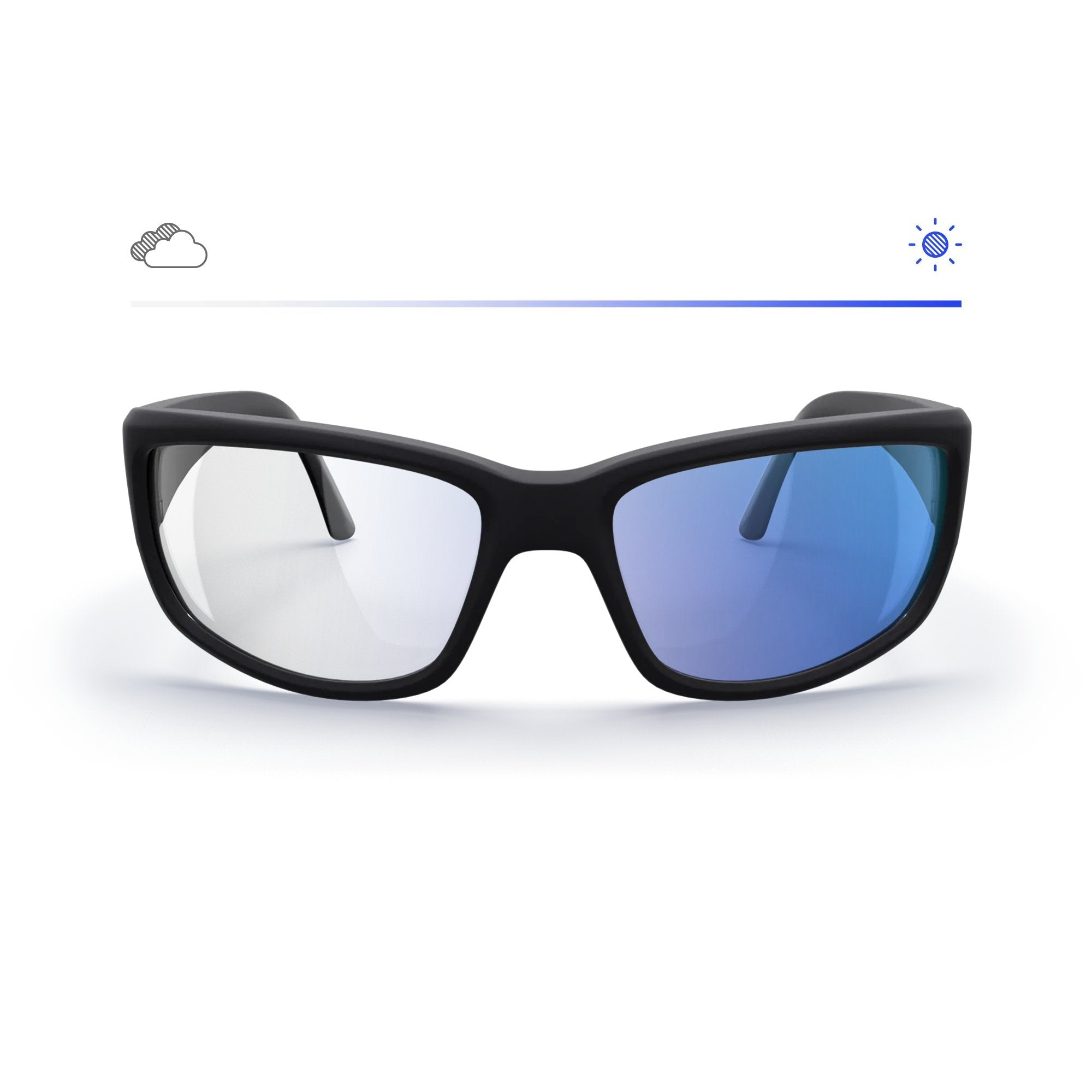 Colores de Transitions® con protección envolvente para gafas graduadas