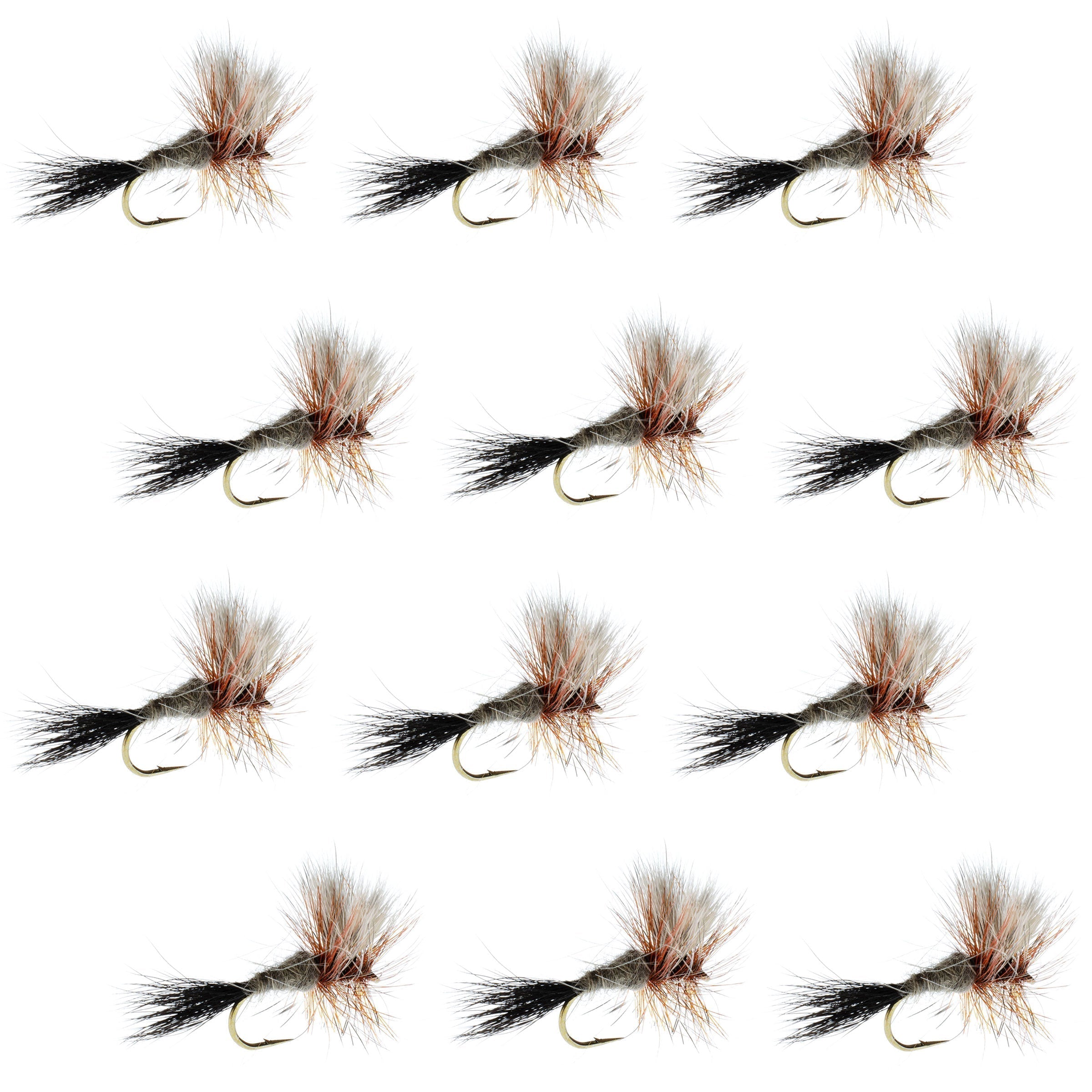 Ausable Wulff Classic Dry Fly 1 docena de moscas tamaño de anzuelo 14