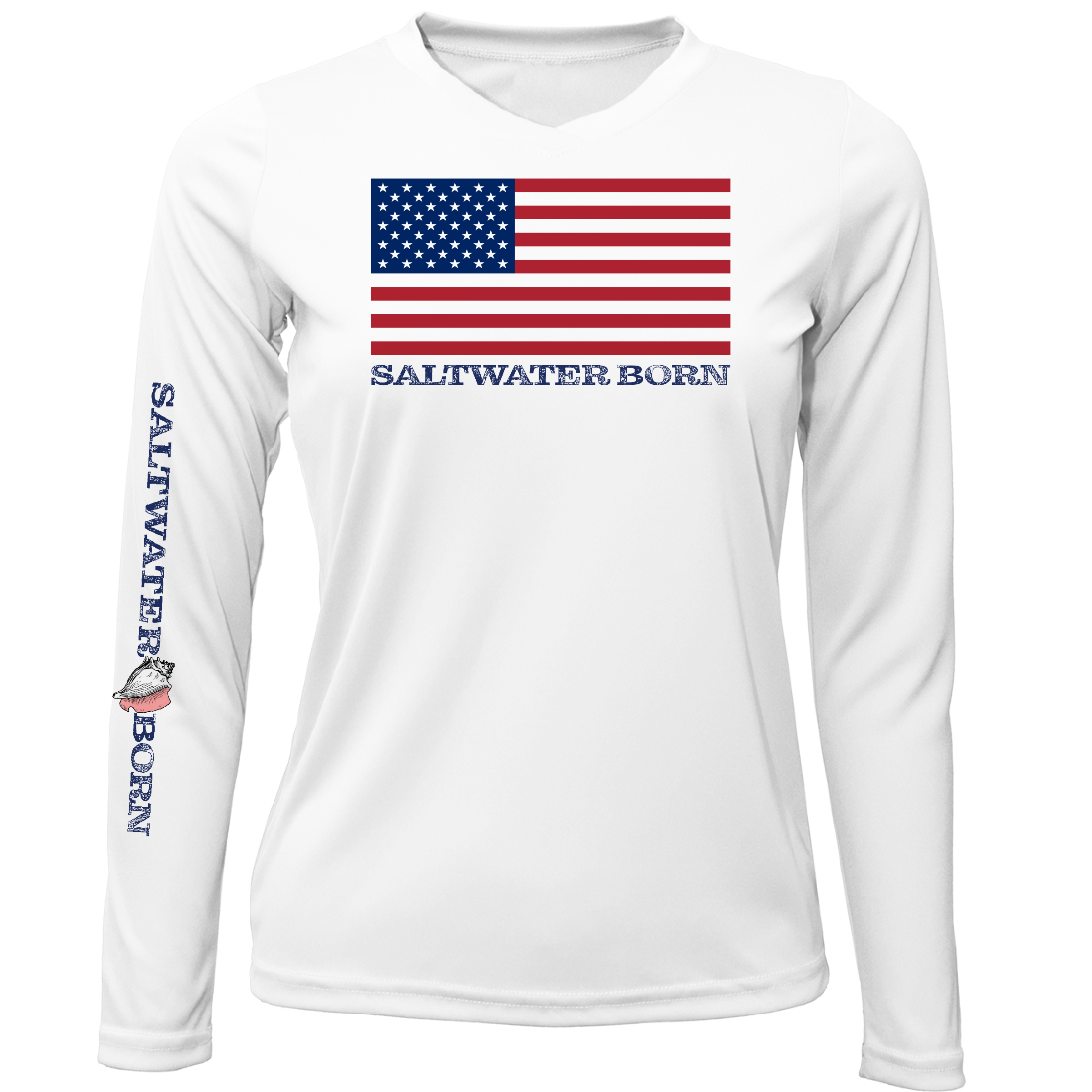 American Flag Long Sleeve UPF 50+ Dry-Fit Shirt