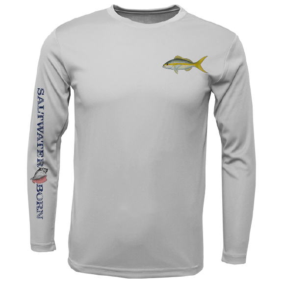 Yellowtail on Chest Long Sleeve UPF 50+ Dry-Fit Shirt
