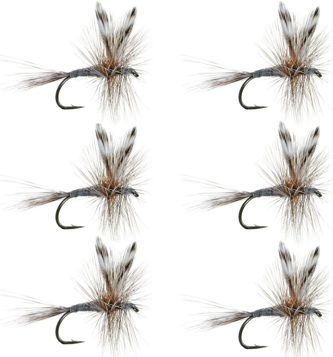 Adams Classic Dry Fly - 6 moscas, anzuelo tamaño 16