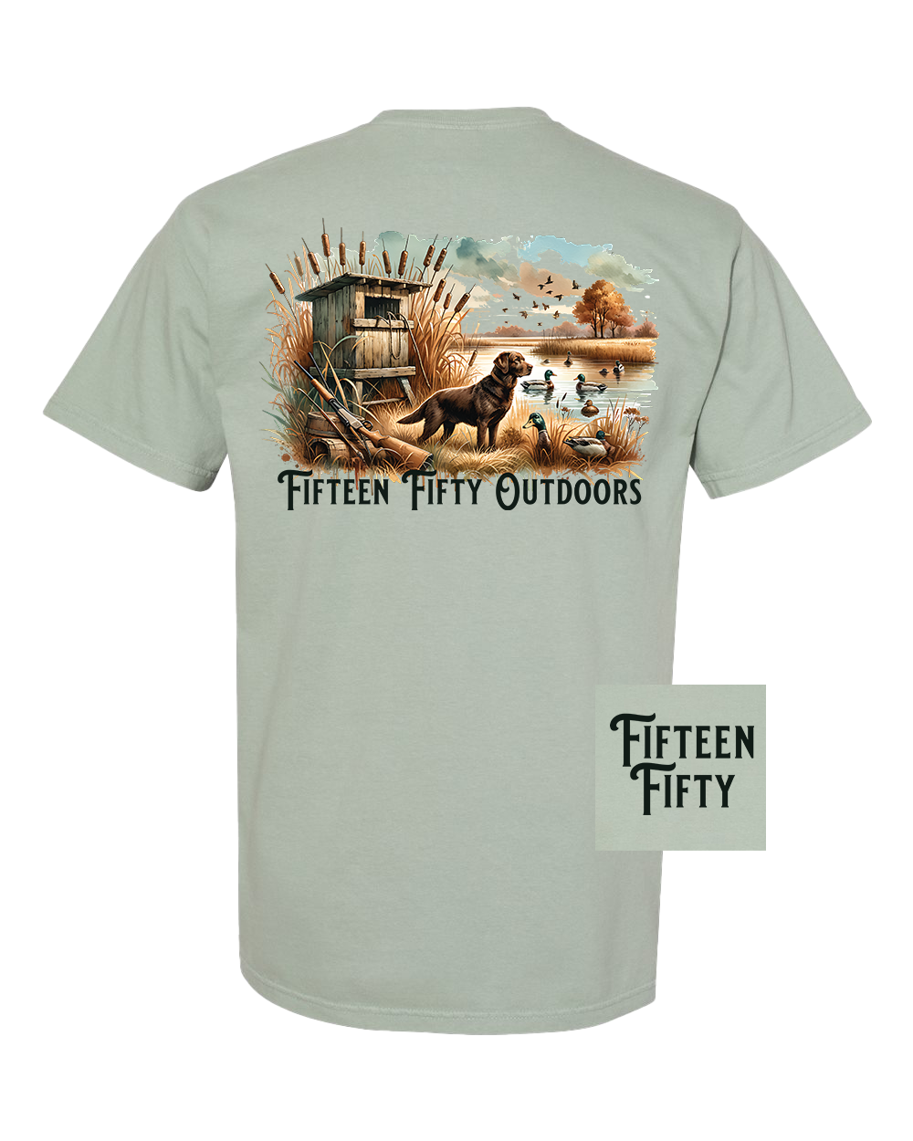 Chocolate Lab Duck Pocket Tee