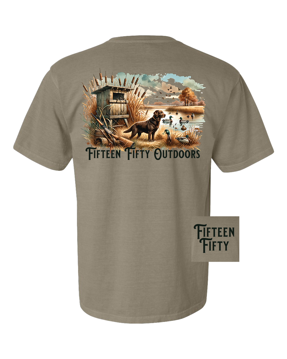 Chocolate Lab Duck Pocket Tee