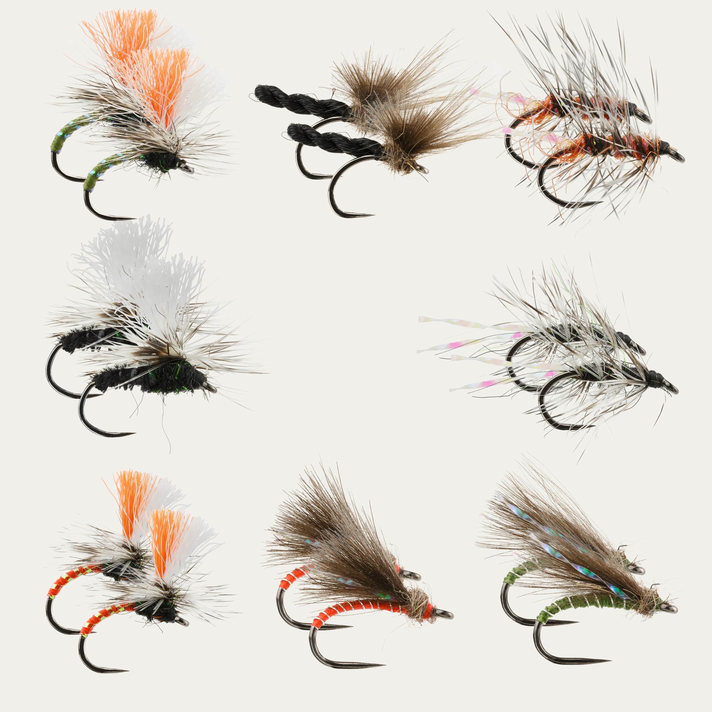 Surtido de moscas Midge Dry Fly BugCycle - Paquete de 16, sin muerte, Ahrex