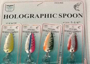 F.J. Neil Products - FJ Neil Holographic Spoons (Assorted, 12/cd) - Bobber Bargain