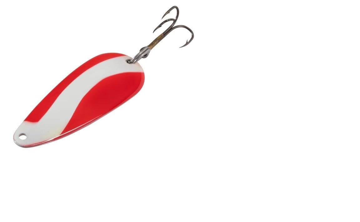 F.J. Neil Products - FJ Neil Special Spoons (Chrome/Red - White, Assorted Sizes, 12/cd) - Bobber Bargain