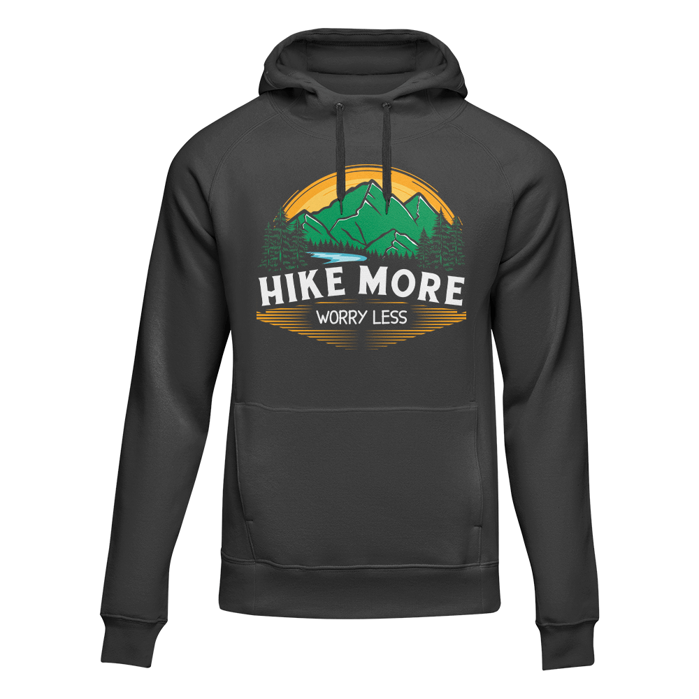 Sweat-shirt à capuche en polaire pour adulte « Hike More Worry Less »