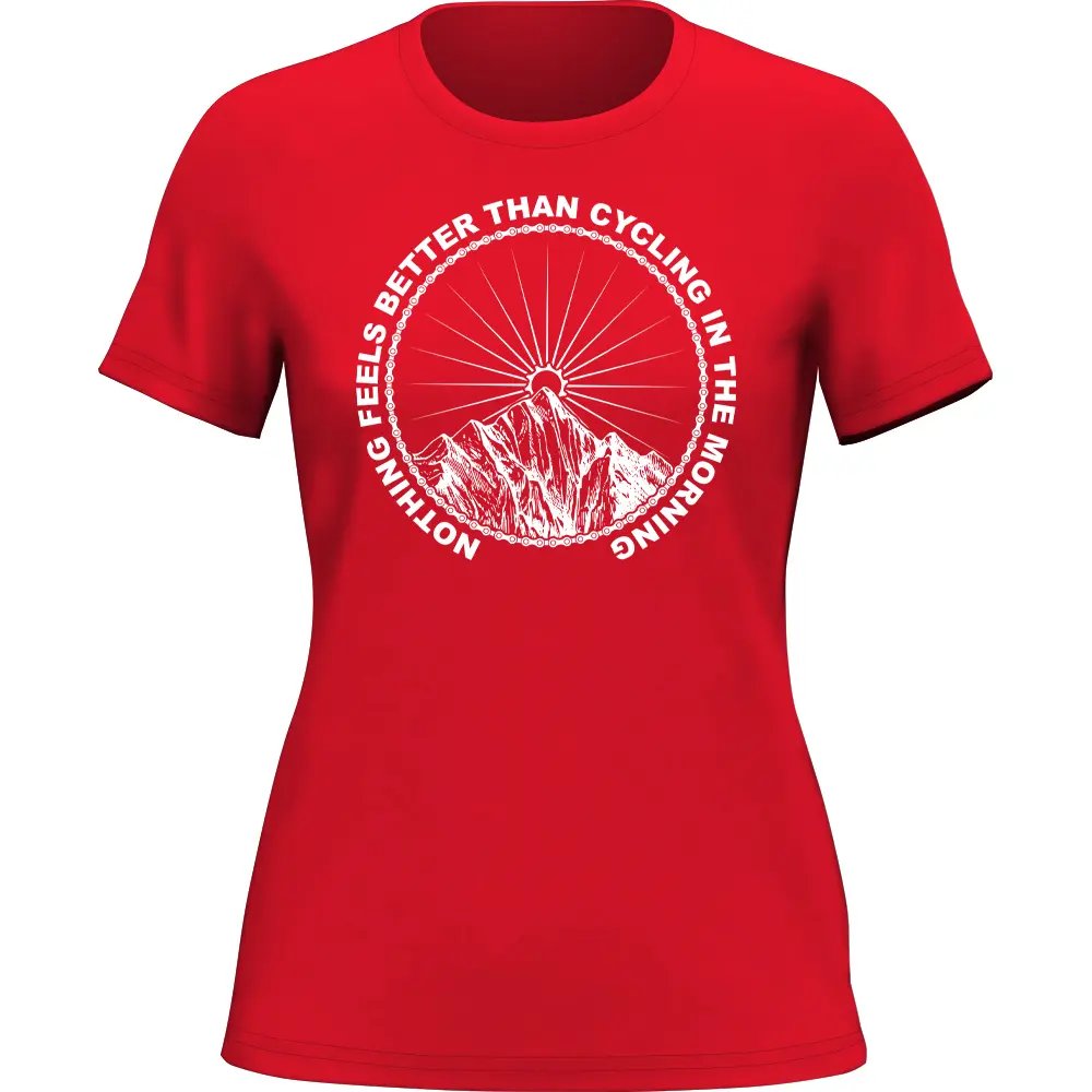 T-shirt « Cyclisme le matin » pour femme