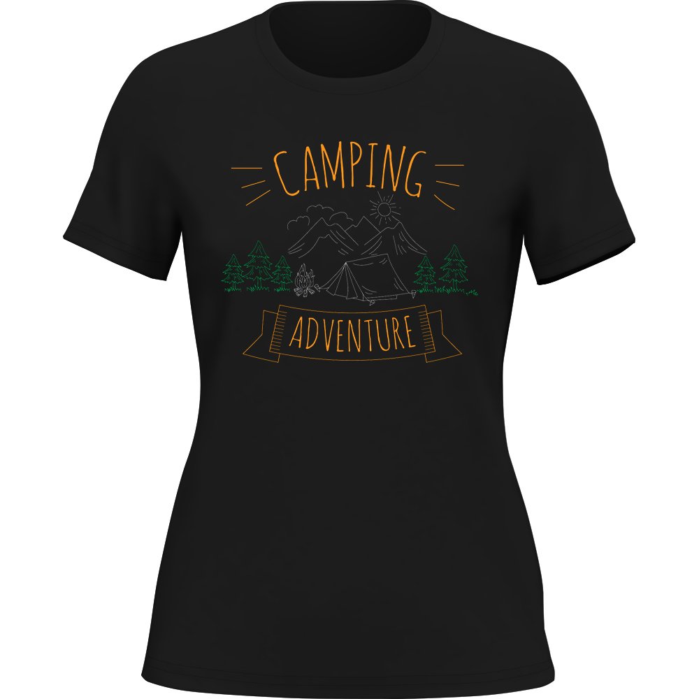 Camiseta de aventura de camping para mujer