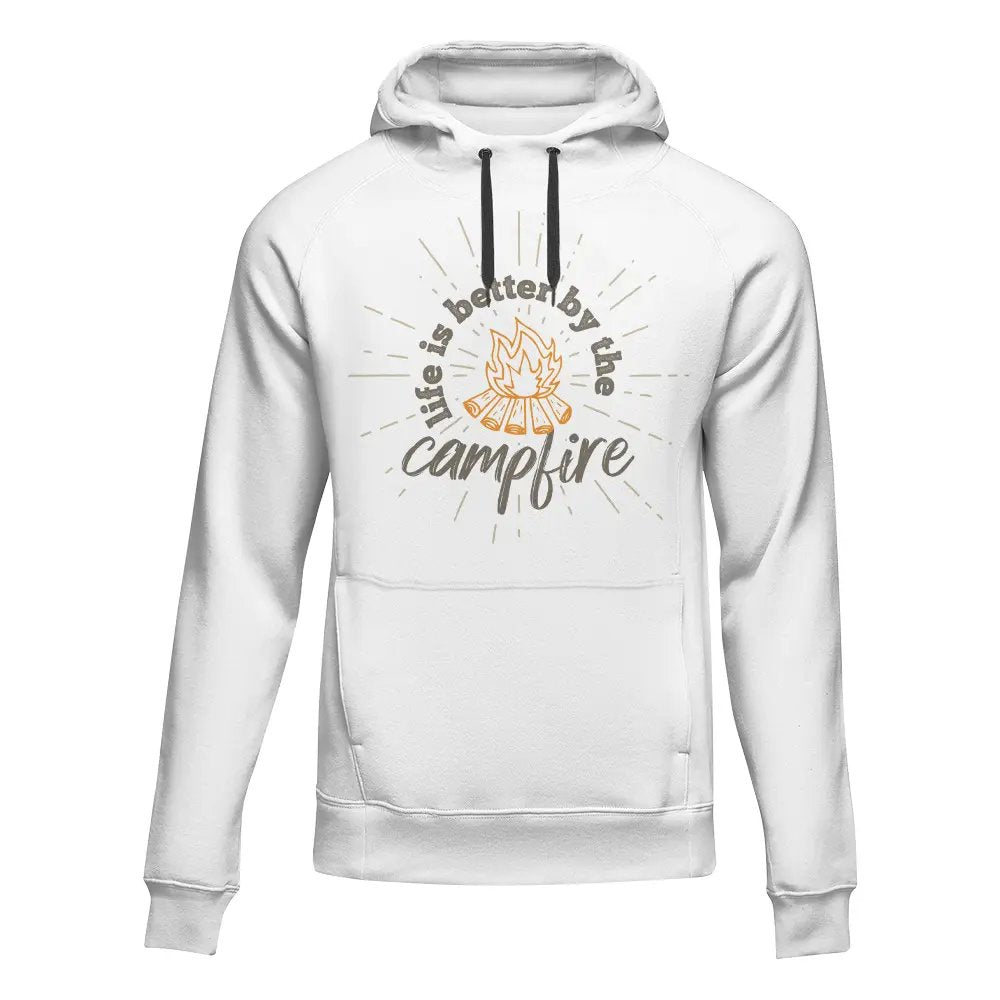 Sweat-shirt à capuche en polaire pour adulte « Life Is Better Campfire »