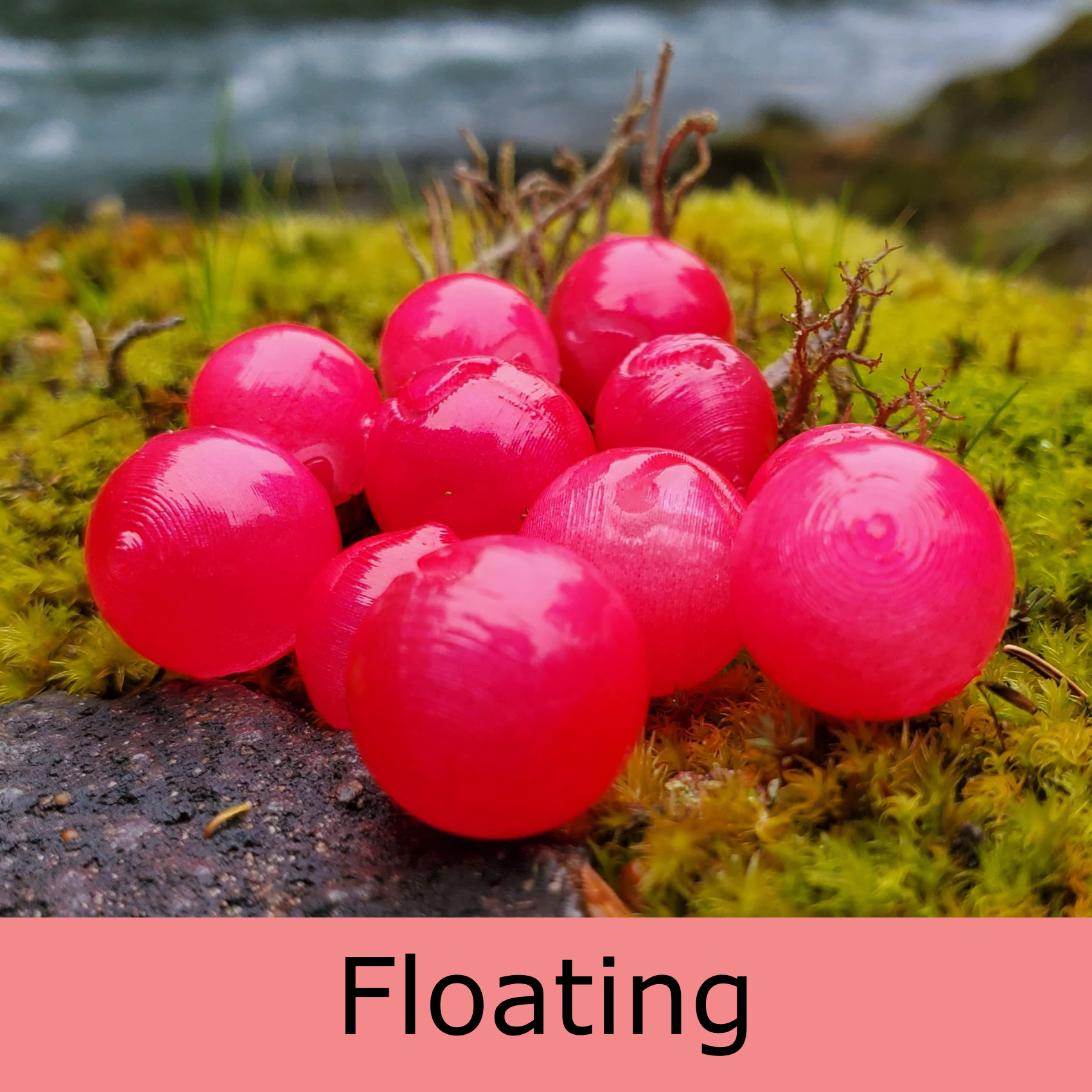 Cuentas Mercuriales - Flotantes - Bomba de Cereza