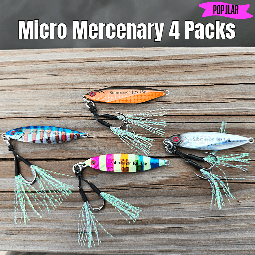 Submission Jigs - Micro Mercenary Slow Pitch Jigs - 4 Packs