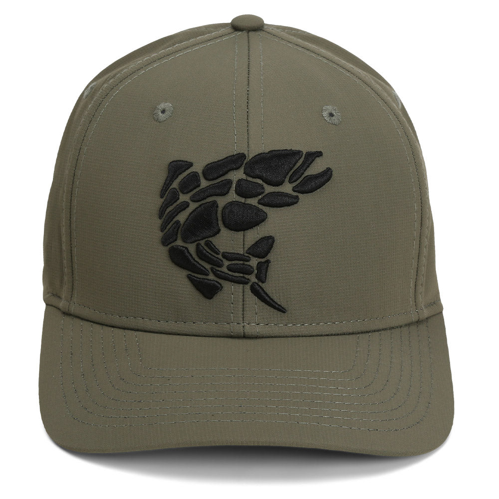 Casquette de pêche Rock Fish 3D Puff Embroidery Performance RipStop
