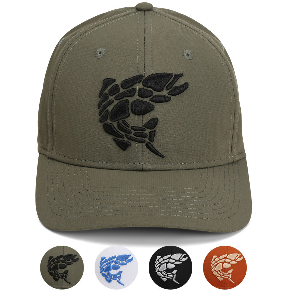Casquette de pêche Rock Fish 3D Puff Embroidery Performance RipStop