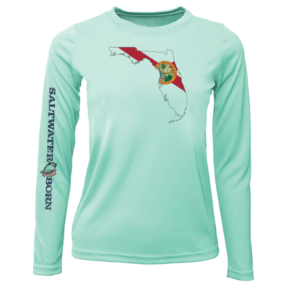 Key West, FL State of Florida Girl's Long Sleeve UPF 50+ Dry-Fit Shirt