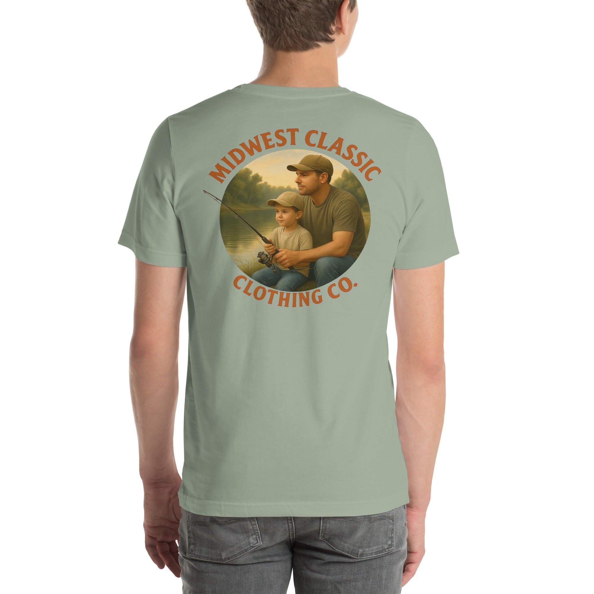 T-shirt de pêche père et fils