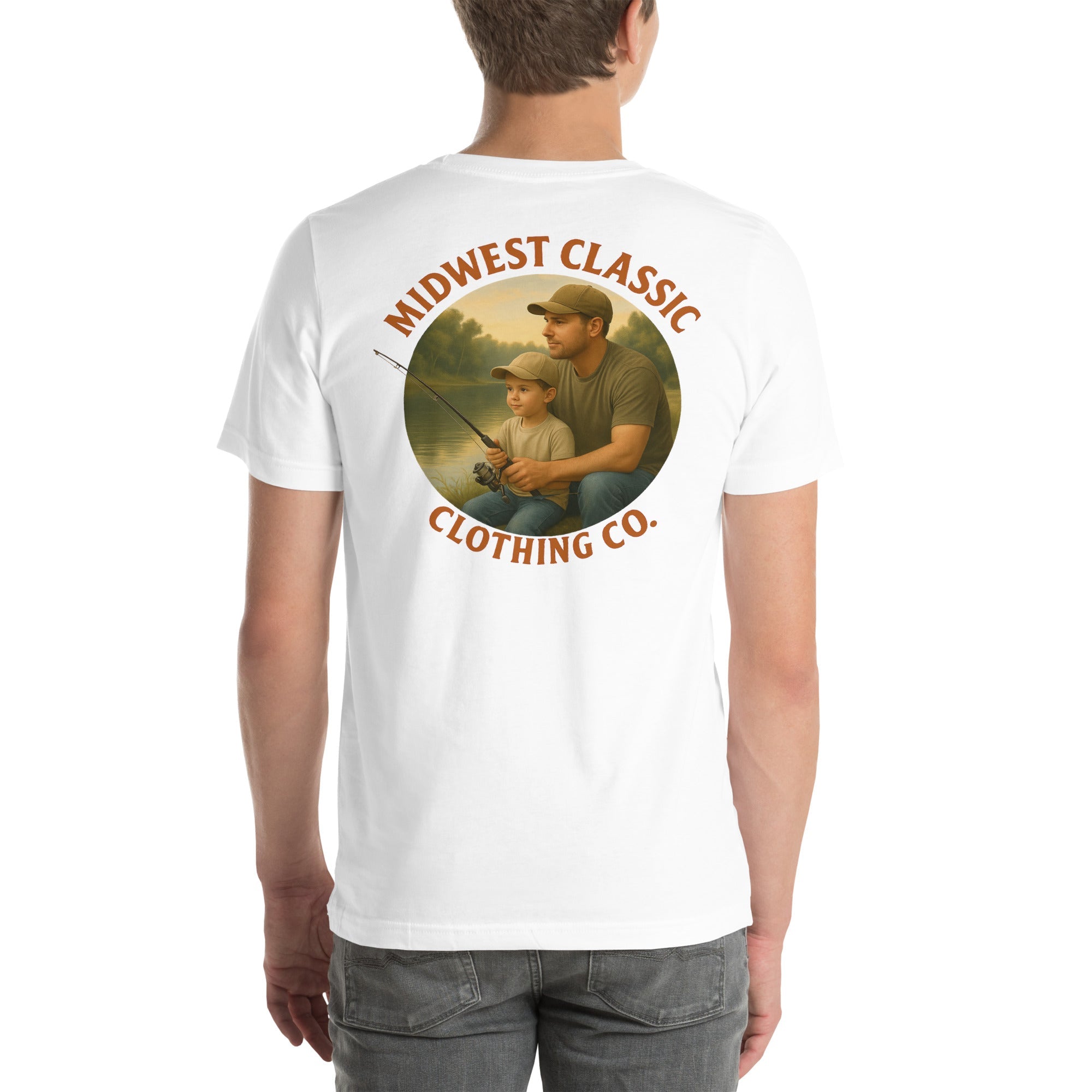 T-shirt de pêche père et fils