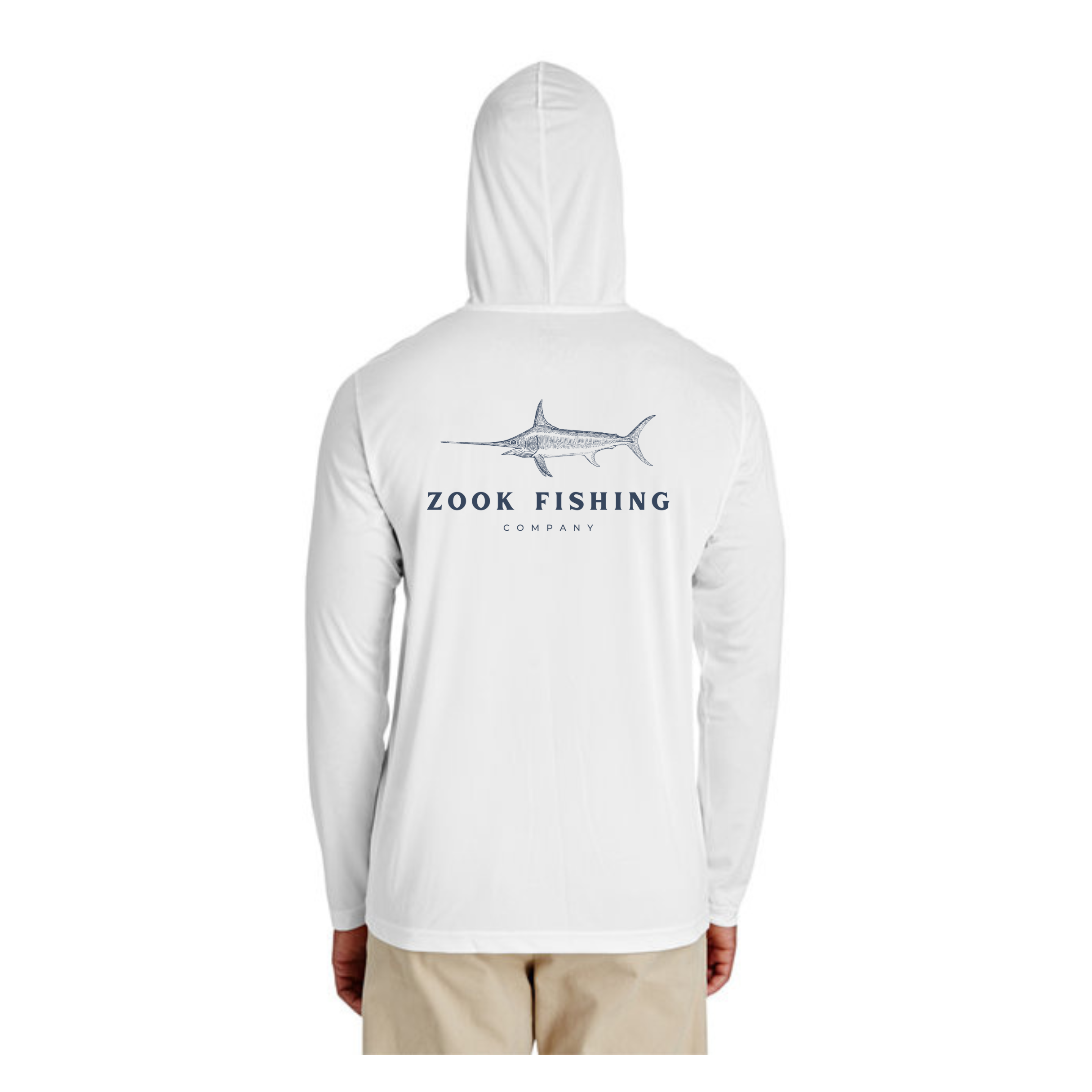 Zook Performance Long Sleeve Hoodie- Swordfish
