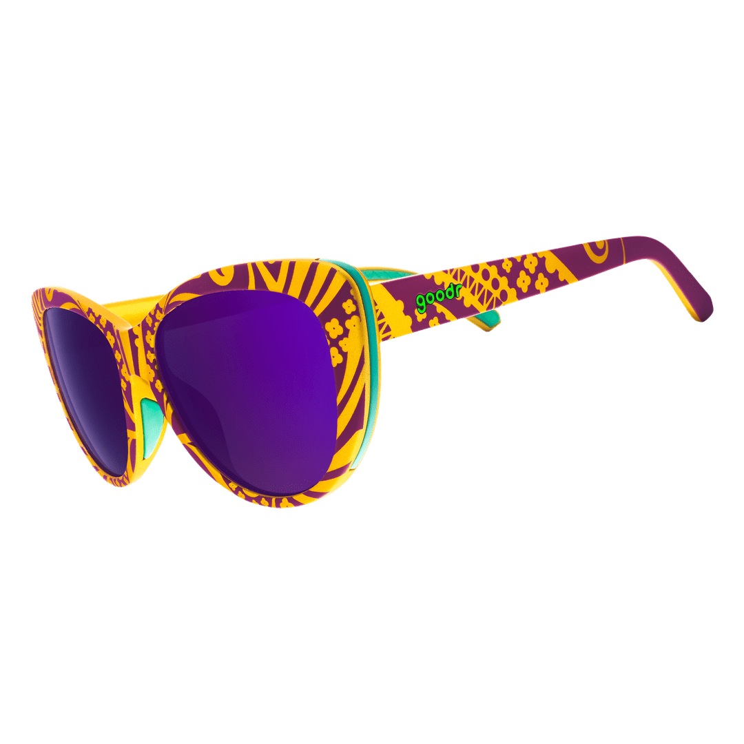 Gafas de sol polarizadas Mardi Gras Glam G "No preguntes cómo las conseguí"