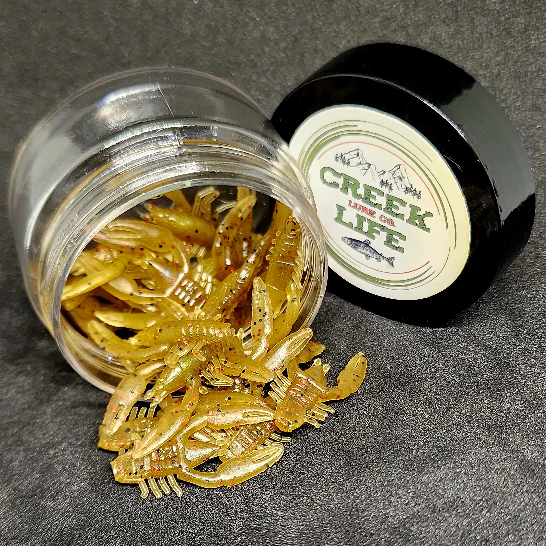 Frasco de microcangrejos de río de 1 pulgada "The Creek Crawler"
