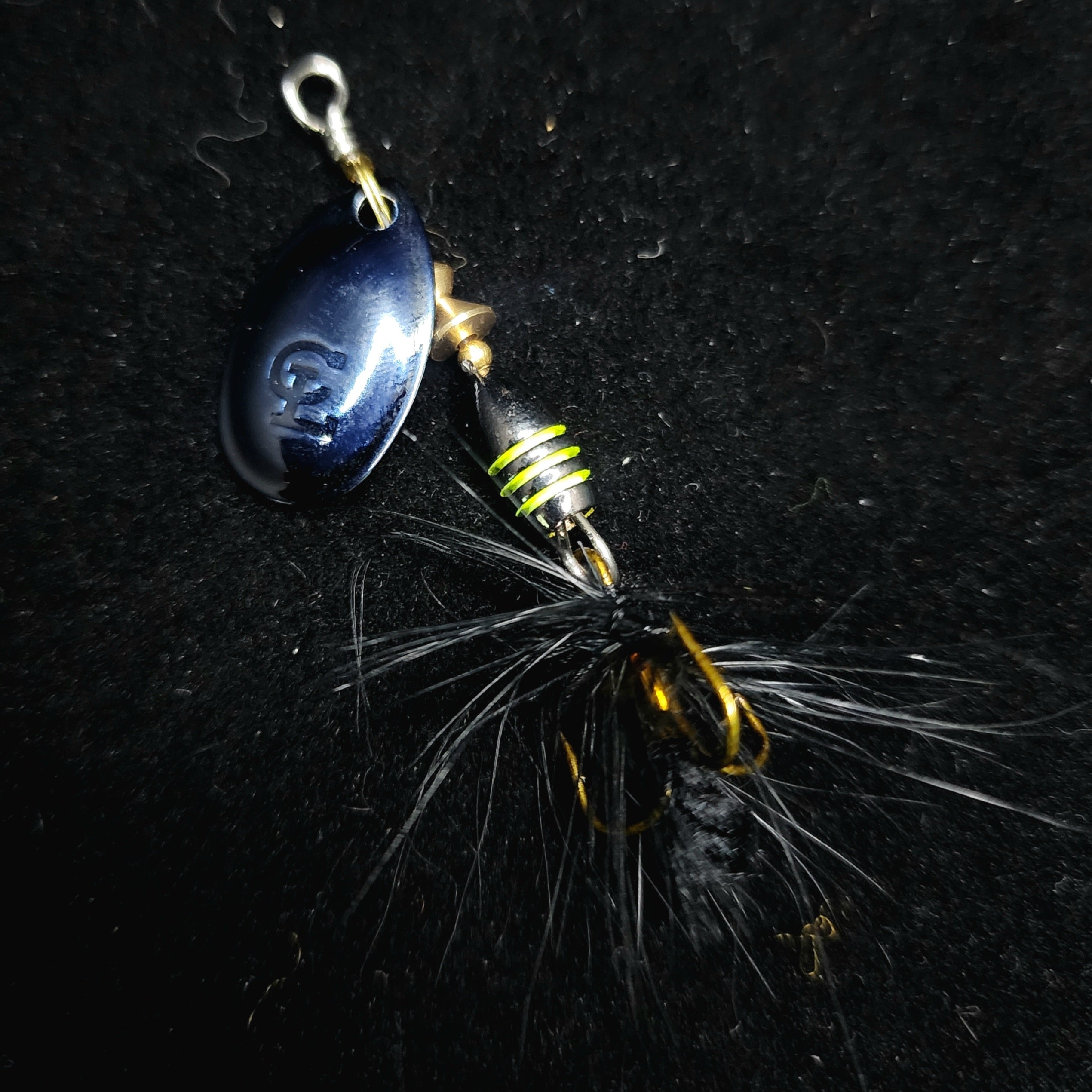 Spinner en línea de tungsteno de 1/8 oz "The Spin-N-Grin"