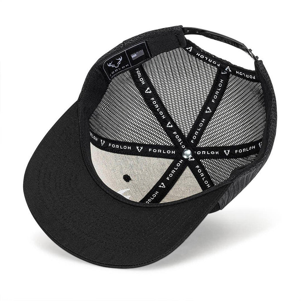 Gorro de malla bordado con efecto puff