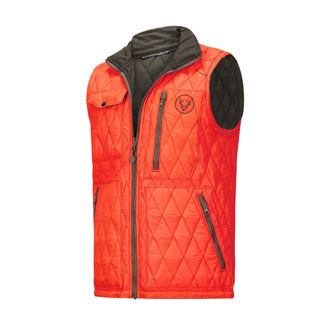 Chaleco reversible de lana merino de alta densidad para hombre.