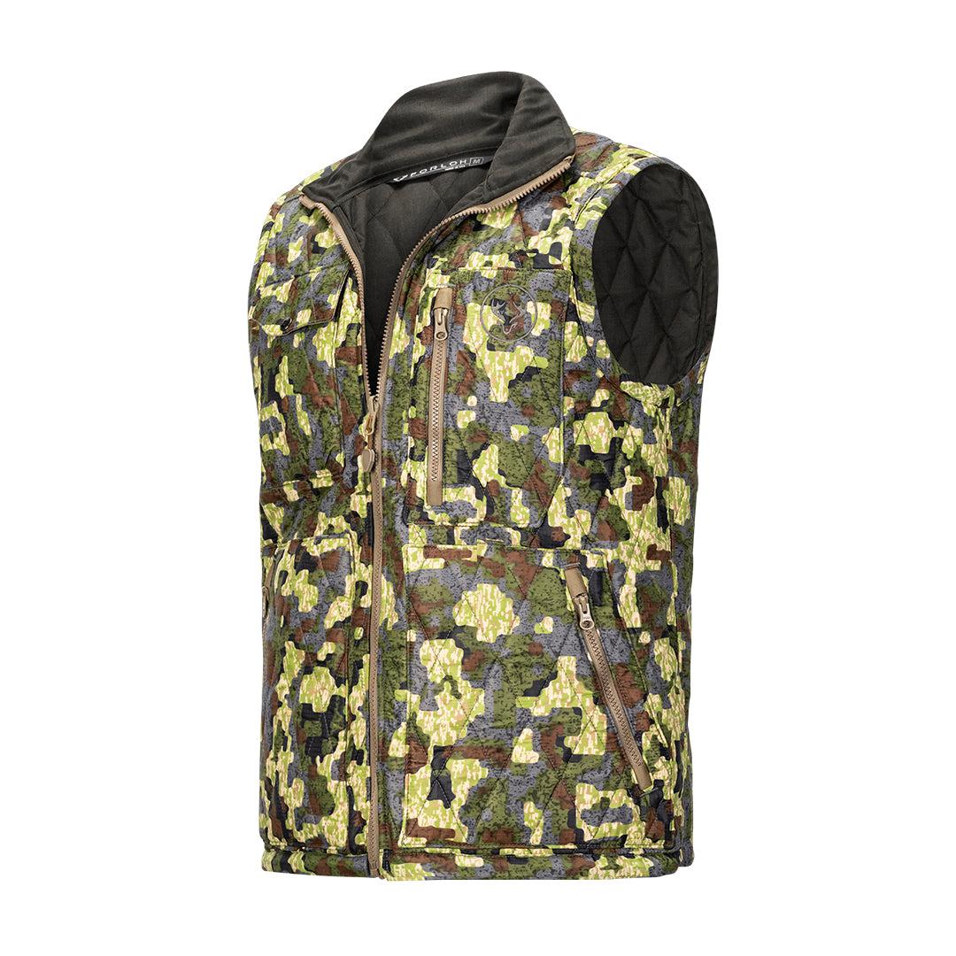Chaleco reversible de lana merino de alta densidad para hombre.