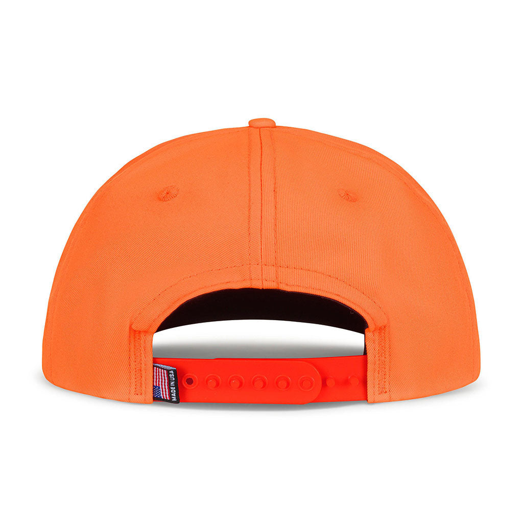 Gorro de sarga color naranja fluorescente