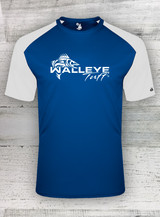 Walleye Tuff - Sport Series - Royal Blue/White - Break Out Short Sleeve Performance T-Shirt