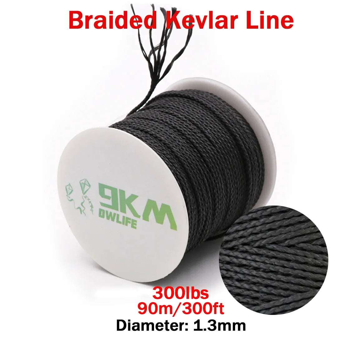 50Lbs-2000Lbs Black Kevlar Line Braided Fishing Assist Line High Tensile Strength Tactical Rope KiteRefractory Backpacking Cord Bobber Bargain