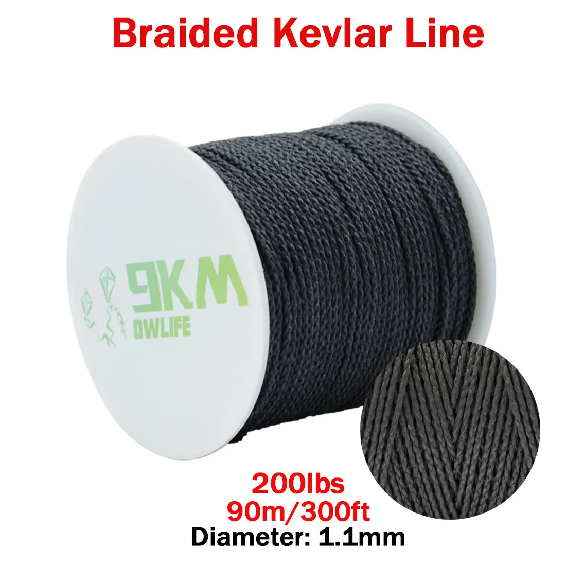 50Lbs-2000Lbs Black Kevlar Line Braided Fishing Assist Line High Tensile Strength Tactical Rope KiteRefractory Backpacking Cord Bobber Bargain