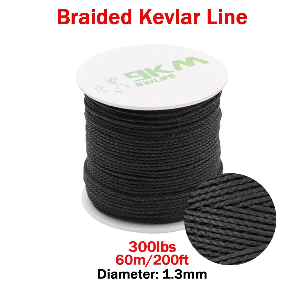 50Lbs-2000Lbs Black Kevlar Line Braided Fishing Assist Line High Tensile Strength Tactical Rope KiteRefractory Backpacking Cord Bobber Bargain