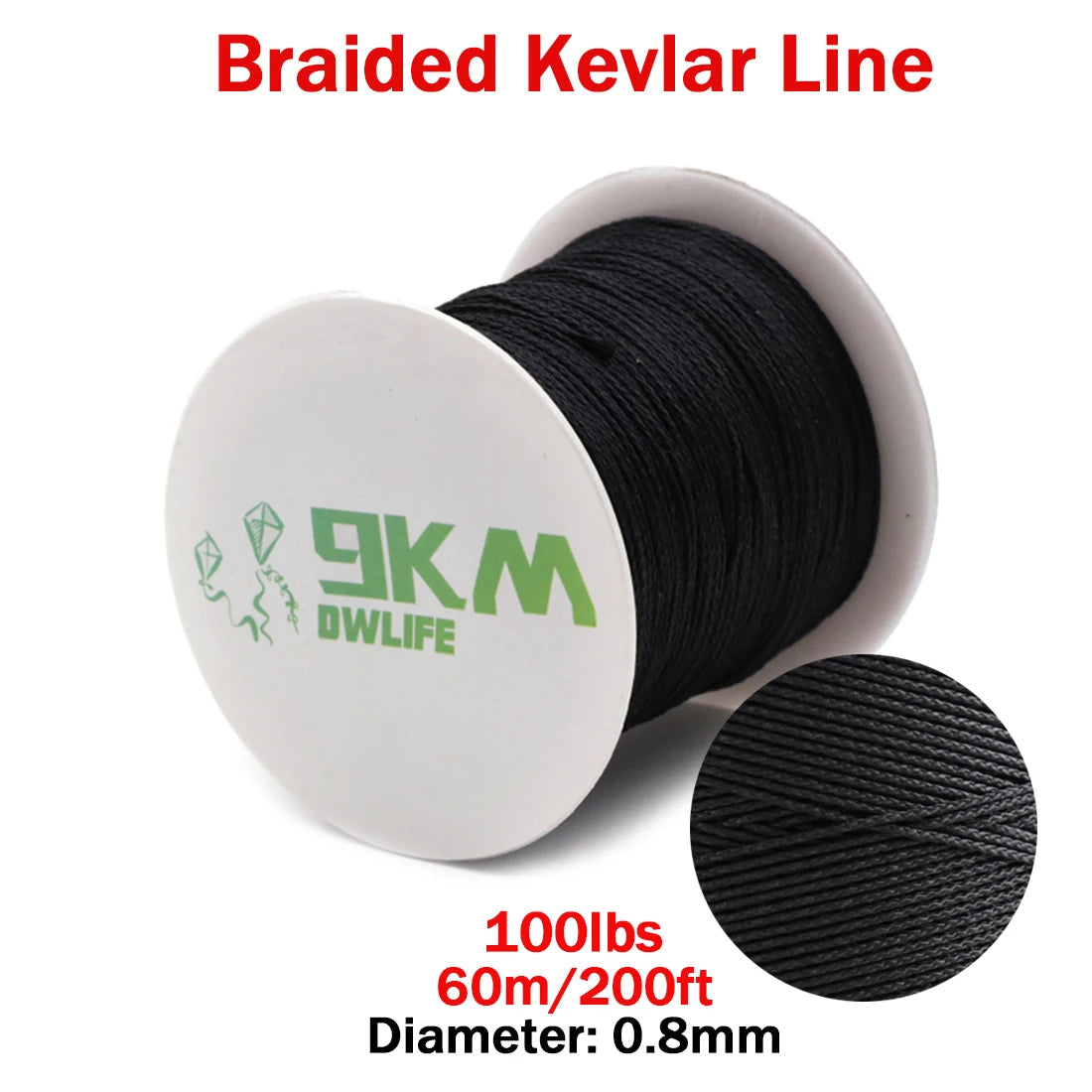 50Lbs-2000Lbs Black Kevlar Line Braided Fishing Assist Line High Tensile Strength Tactical Rope KiteRefractory Backpacking Cord Bobber Bargain