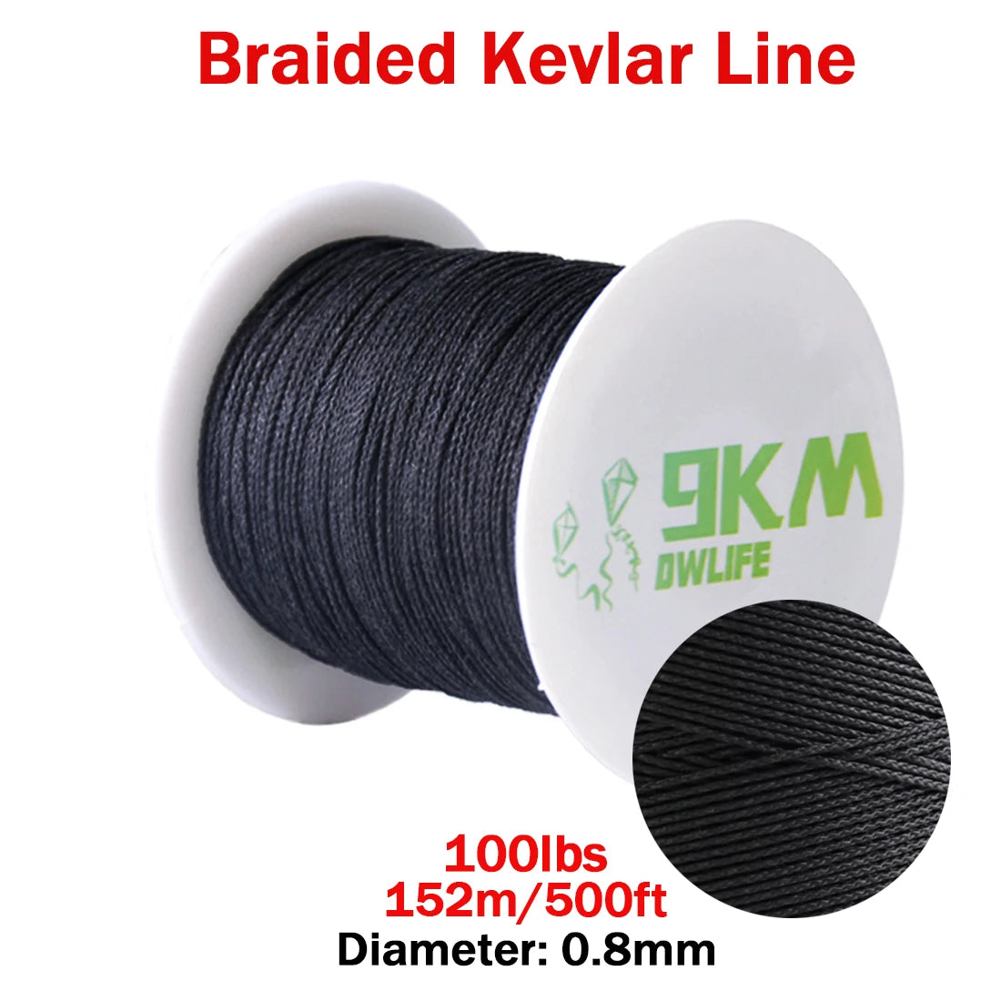 50Lbs-2000Lbs Black Kevlar Line Braided Fishing Assist Line High Tensile Strength Tactical Rope KiteRefractory Backpacking Cord Bobber Bargain