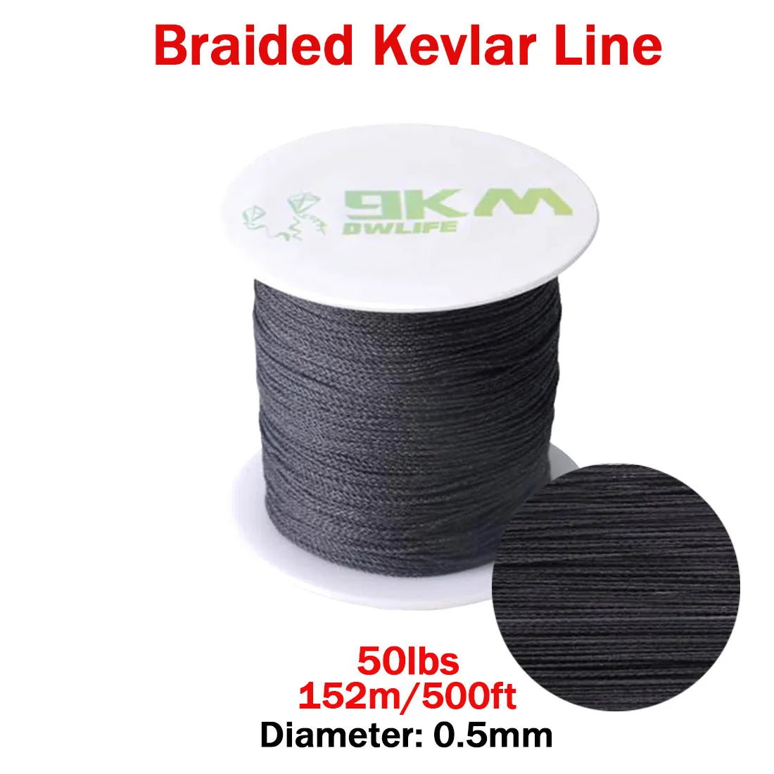 50Lbs-2000Lbs Black Kevlar Line Braided Fishing Assist Line High Tensile Strength Tactical Rope KiteRefractory Backpacking Cord Bobber Bargain