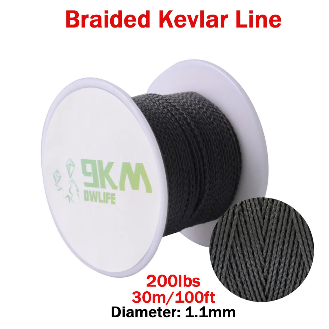 50Lbs-2000Lbs Black Kevlar Line Braided Fishing Assist Line High Tensile Strength Tactical Rope KiteRefractory Backpacking Cord Bobber Bargain