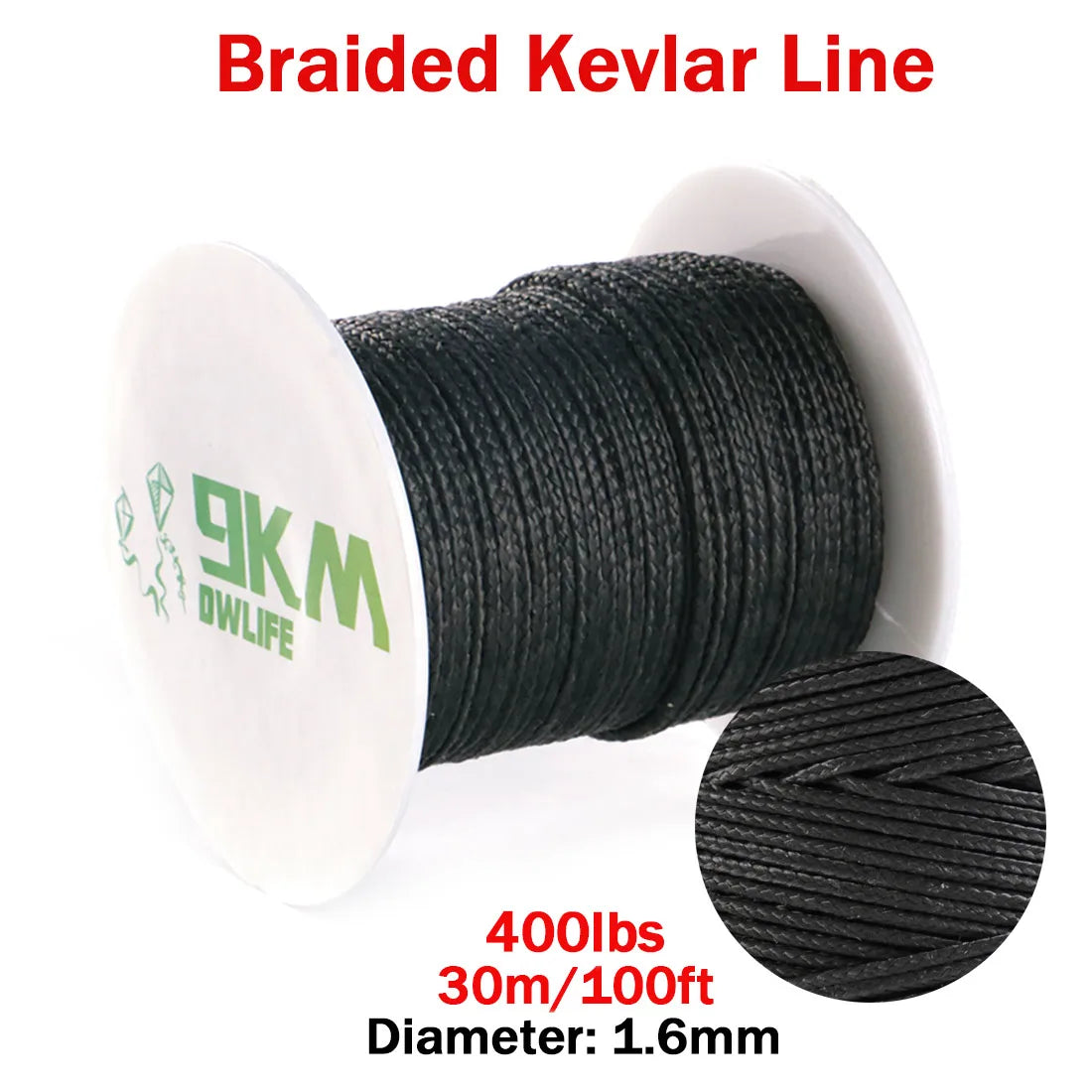 50Lbs-2000Lbs Black Kevlar Line Braided Fishing Assist Line High Tensile Strength Tactical Rope KiteRefractory Backpacking Cord Bobber Bargain