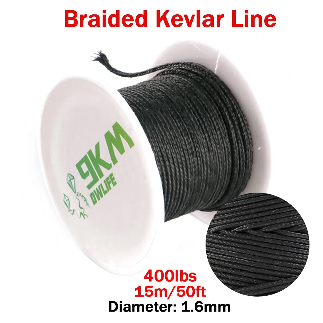 50Lbs-2000Lbs Black Kevlar Line Braided Fishing Assist Line High Tensile Strength Tactical Rope KiteRefractory Backpacking Cord Bobber Bargain