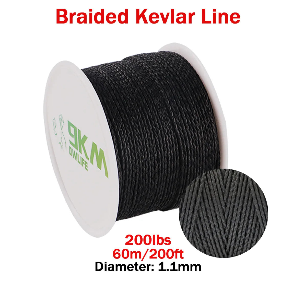 50Lbs-2000Lbs Black Kevlar Line Braided Fishing Assist Line High Tensile Strength Tactical Rope KiteRefractory Backpacking Cord Bobber Bargain