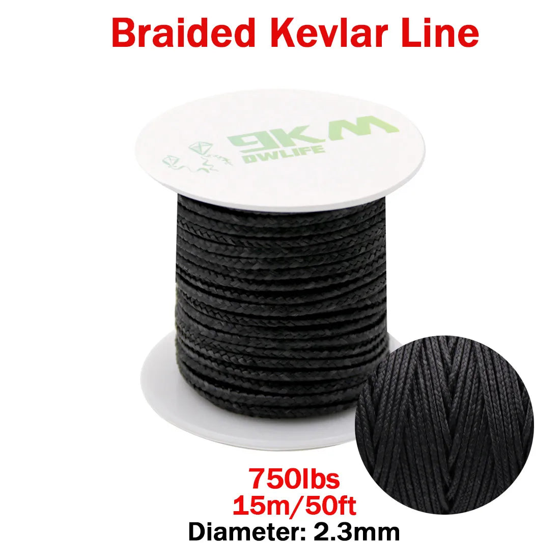 50Lbs-2000Lbs Black Kevlar Line Braided Fishing Assist Line High Tensile Strength Tactical Rope KiteRefractory Backpacking Cord Bobber Bargain