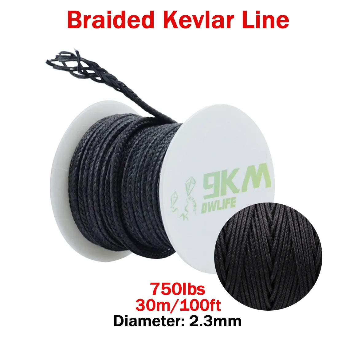 50Lbs-2000Lbs Black Kevlar Line Braided Fishing Assist Line High Tensile Strength Tactical Rope KiteRefractory Backpacking Cord Bobber Bargain