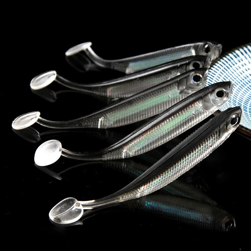 5pcs T-Tail Soft Bait Lures Bobber Bargain